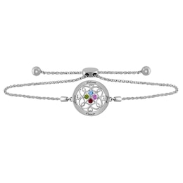 Bolo Colored Stone Family & Mother's Bracelet (4 Stones and Lines)