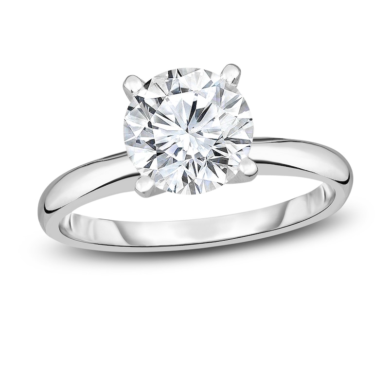 Diamond Solitaire Engagement Ring 1 ct tw Round 14K White Gold (I2/I)