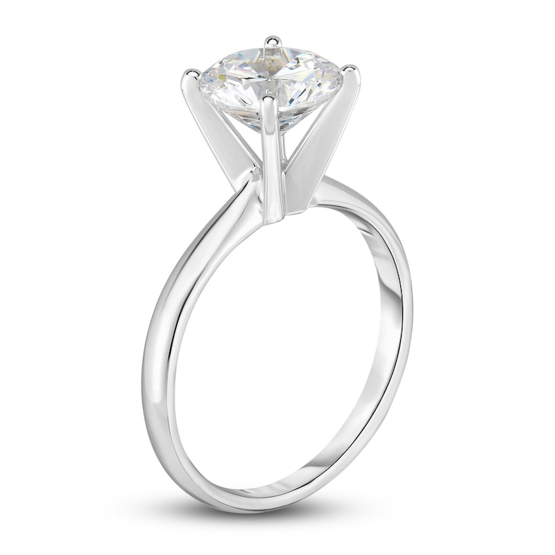 Main Image 2 of Diamond Solitaire Engagement Ring 1 ct tw Round 14K White Gold (I2/I)