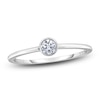 Thumbnail Image 1 of Diamond Solitaire Engagement Ring 1/4 ct tw Bezel-Set Round 14K White Gold (I2/I)