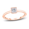 Thumbnail Image 1 of Diamond Solitaire Engagement Ring 1/2 ct tw Bezel-Set Princess 14K Rose Gold (I2/I)
