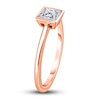 Thumbnail Image 2 of Diamond Solitaire Engagement Ring 1/2 ct tw Bezel-Set Princess 14K Rose Gold (I2/I)