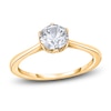 Thumbnail Image 1 of Diamond Cathedral Solitaire Engagement Ring 3/4 ct tw Round 14K Yellow Gold (I2/I)