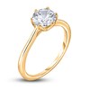 Thumbnail Image 2 of Diamond Cathedral Solitaire Engagement Ring 3/4 ct tw Round 14K Yellow Gold (I2/I)