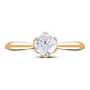 Thumbnail Image 3 of Diamond Cathedral Solitaire Engagement Ring 3/4 ct tw Round 14K Yellow Gold (I2/I)