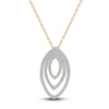 Thumbnail Image 0 of Diamond Marquise Necklace 1/3 ct tw Round 14K Yellow Gold 18"