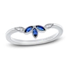 Thumbnail Image 1 of Kirk Kara Natural Blue Sapphire Anniversary Band Diamond Accents 14K White Gold