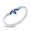 Thumbnail Image 2 of Kirk Kara Natural Blue Sapphire Anniversary Band Diamond Accents 14K White Gold