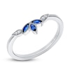 Thumbnail Image 1 of Kirk Kara Natural Blue Sapphire Anniversary Band Diamond Accents 14K White Gold