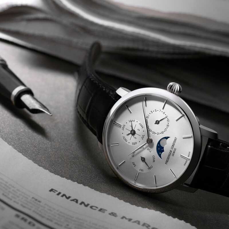 Main Image 4 of Frederique Constant Manufacture Slimline Perpetual Calendar Men's Automatic Watch FC-775S4S6