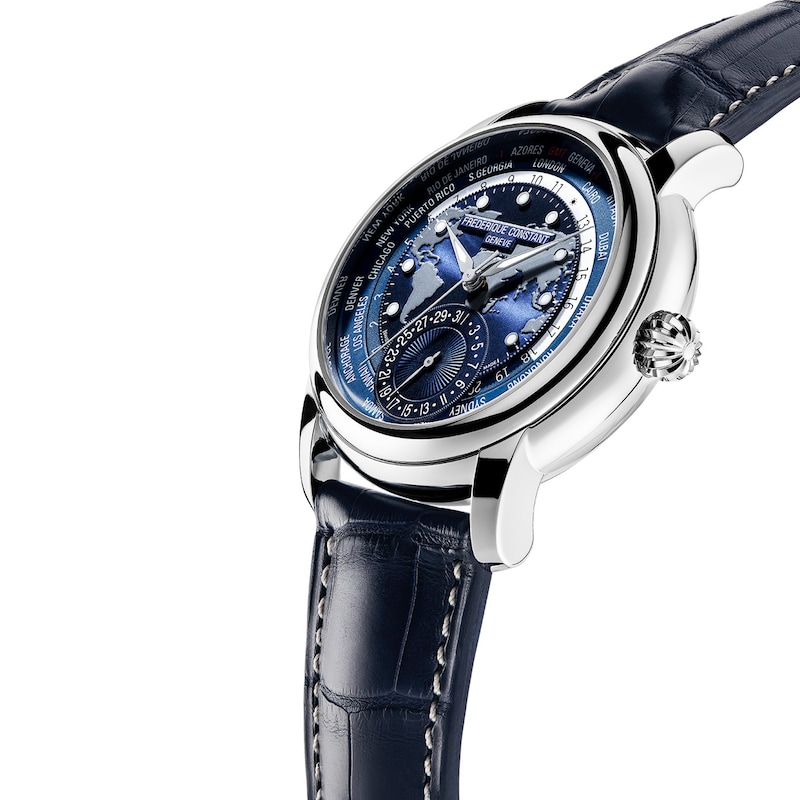 Main Image 2 of Frederique Constant Classics Worldtimer Manufacture Men's Automatic Watch FC-718NWM4H6