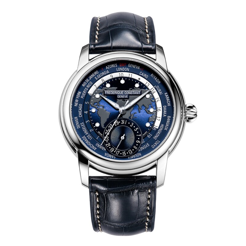 Main Image 3 of Frederique Constant Classics Worldtimer Manufacture Men's Automatic Watch FC-718NWM4H6