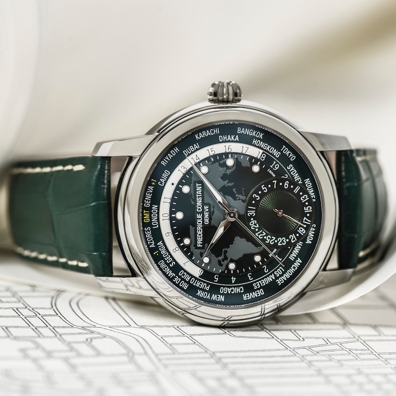 Main Image 4 of Frederique Constant Classics Worldtimer Manufacture Men's Automatic Watch FC-718NWM4H6