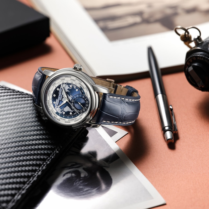 Main Image 4 of Frederique Constant Classics Worldtimer Manufacture Men's Automatic Watch FC-718NWWM4H6