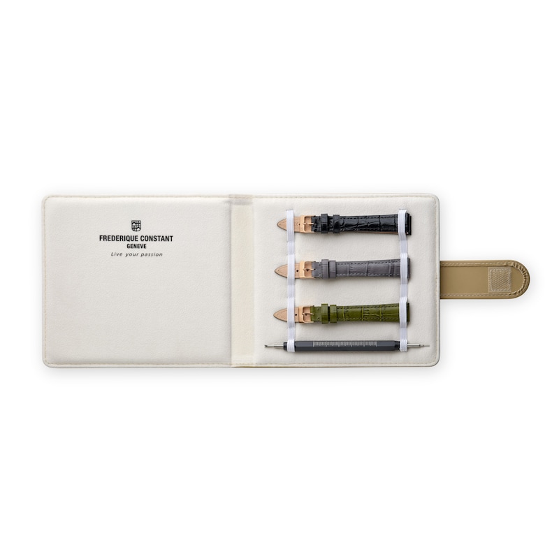 Main Image 1 of Frederique Constant Black/Gray/Green Leather Strap Set