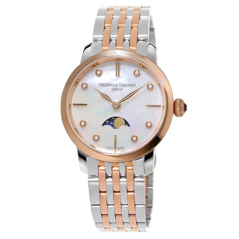 Frederique Constant Classics Slimline Moonphase Women's Watch FC-206MPWD1S2B