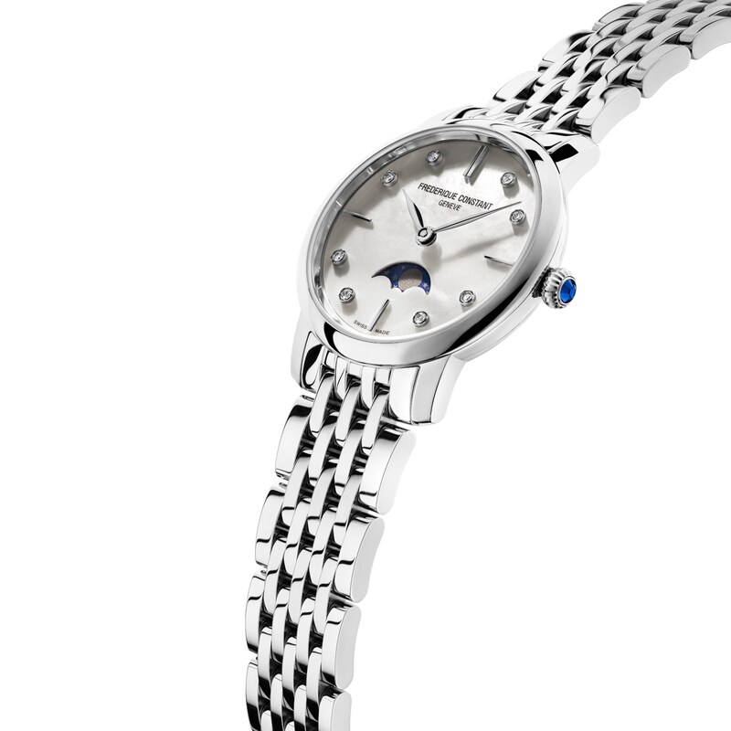 Main Image 2 of Frederique Constant Classics Slimline Moonphase Women's Quartz Watch FC-206MPWD1S6B
