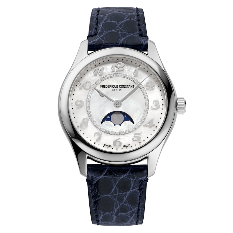 Frederique Constant Classics Slimline Moonphase Women's Automatic Watch FC-331MPWD3B6