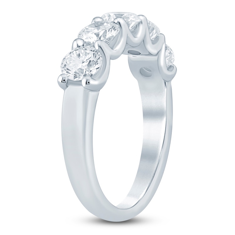 Main Image 2 of Lab-Grown Diamond Five-Stone Anniversary Ring 2 ct tw 14K White Gold
