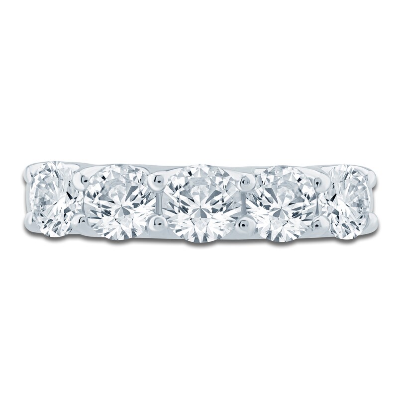 Main Image 3 of Lab-Grown Diamond Five-Stone Anniversary Ring 2 ct tw 14K White Gold