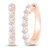 Thumbnail Image 2 of Diamond Hoop Earrings 1/2 ct tw 10K Rose Gold