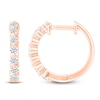 Thumbnail Image 3 of Diamond Hoop Earrings 1/2 ct tw 10K Rose Gold