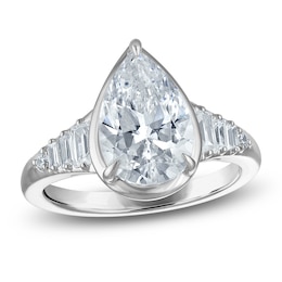 Vera Wang VOW Pear-Shaped Lab-Grown Diamond Engagement Ring 3-1/4 ct tw 14K White Gold