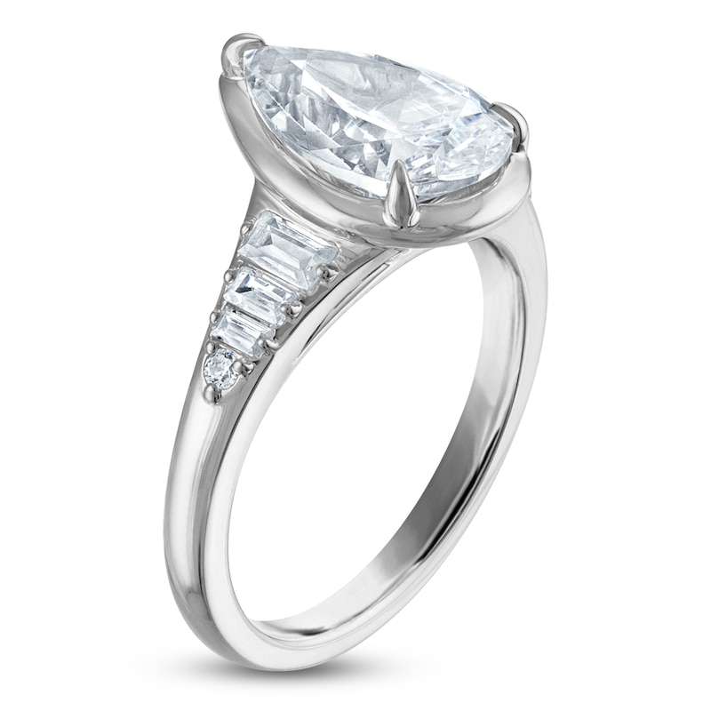 Main Image 2 of Vera Wang VOW Pear-Shaped Lab-Grown Diamond Engagement Ring 3-1/4 ct tw 14K White Gold