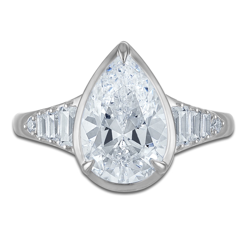 Main Image 3 of Vera Wang VOW Pear-Shaped Lab-Grown Diamond Engagement Ring 3-1/4 ct tw 14K White Gold