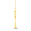 Thumbnail Image 4 of Marquise & Round-Cut Natural Ruby & Diamond Cross Necklace 1/10 ct tw 14K Yellow Gold 18"