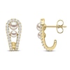 Thumbnail Image 2 of Yoko London Akoya Cultured Pearl & Diamond Earrings 1/2 ct tw 18K Yellow Gold