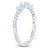 Thumbnail Image 2 of Certified Baguette & Round-Cut Diamond Open-Shank Wedding Band 1/3 ct tw 14K White Gold