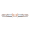 Thumbnail Image 3 of Certified Baguette & Round-Cut Diamond Open-Shank Wedding Band 1/3 ct tw 14K Rose Gold