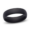 Thumbnail Image 1 of Men's Domed Matte Wedding Band Black Ceramic 6mm