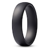 Thumbnail Image 2 of Men's Domed Matte Wedding Band Black Ceramic 6mm