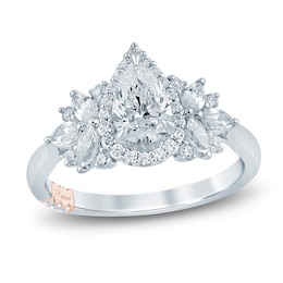 Pnina Tornai Pear-Shaped Diamond Engagement Ring 1-1/8 ct tw 14K White Gold