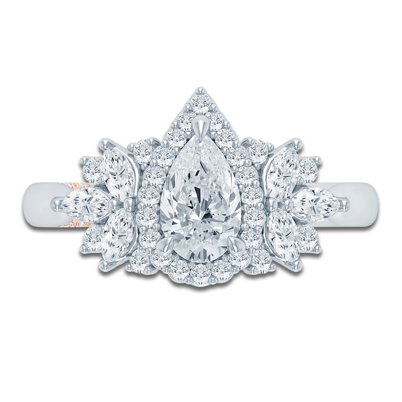 Main Image 3 of Pnina Tornai Pear-Shaped Diamond Engagement Ring 1-1/8 ct tw 14K White Gold