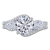 Thumbnail Image 3 of Round-Cut & Pear-Shaped Lab-Grown Diamond Three-Stone Bypass Engagement Ring 2-1/4 ct tw 14K White Gold