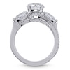 Thumbnail Image 4 of Round-Cut & Pear-Shaped Lab-Grown Diamond Three-Stone Bypass Engagement Ring 2-1/4 ct tw 14K White Gold