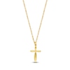 Thumbnail Image 1 of Tapered Cross Necklace 14K Yellow Gold 18"