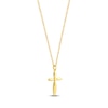 Thumbnail Image 2 of Tapered Cross Necklace 14K Yellow Gold 18"