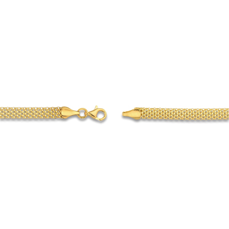 Main Image 3 of Popcorn Chain Bracelet Solid 14K Yellow Gold 7.5"