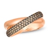 Thumbnail Image 1 of Le Vian Chocolate Diamond Crossover Ring 3/8 ct tw 14K Strawberry Gold
