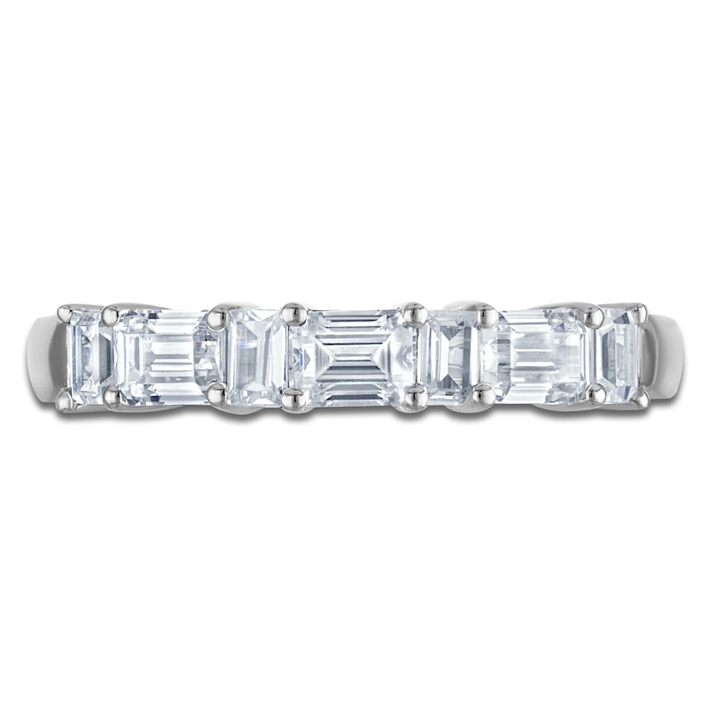 Main Image 3 of Vera Wang VOW Princess-Cut Lab-Grown Diamond Wedding Band 3/4 ct tw 14K White Gold