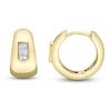 Thumbnail Image 1 of Shy Creation Baguette & Round-Cut Huggie Hoop Earrings 1/15 ct tw 14K Yellow Gold SC55028020RD