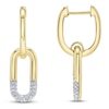 Thumbnail Image 3 of Shy Creation Diamond Hoop Drop Earrings 1/8 ct tw 14K Yellow Gold SC55026264RD