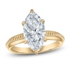 Thumbnail Image 1 of Certified Marquise-Cut Lab-Grown Diamond Hidden Halo Engagement Ring 3 ct tw 14K Yellow Gold