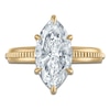 Thumbnail Image 3 of Certified Marquise-Cut Lab-Grown Diamond Hidden Halo Engagement Ring 3 ct tw 14K Yellow Gold