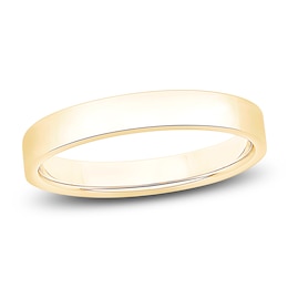 Flat Wedding Band 14K Yellow Gold 3.0mm