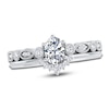 Thumbnail Image 1 of Diamond Bridal Set 1/2 ct tw Oval/Round 14K White Gold